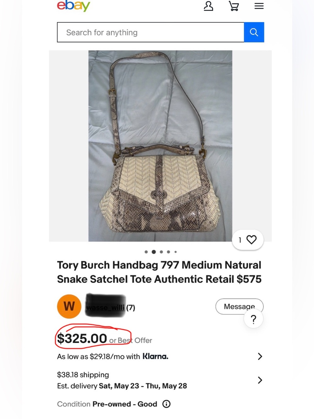 Tory Burch NWOT 797 Snake Skin and Raffia Open Tote - Picture 14 of 14